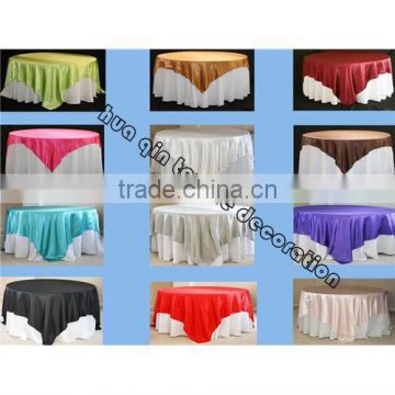 wedding and banquet satin table linens and tablecloth