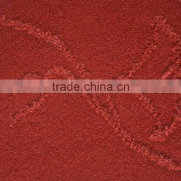 100%polyester velour jacquard red non woven exhibition wall to wall carpets and rugs