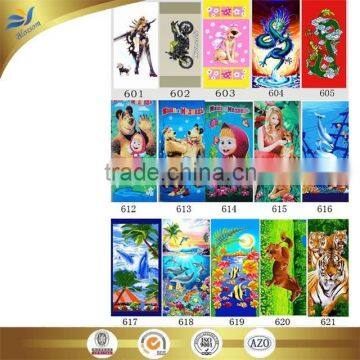 cheap wholesale microfiber reactive printed beach towel chinese dragon and sexy girl printed towel china supplier