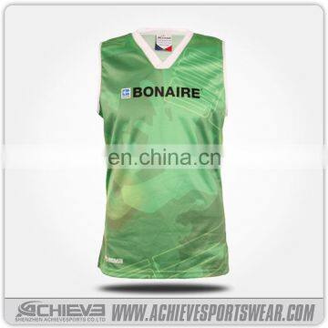Basketball Tops/shirts With 100%polyester Fabric