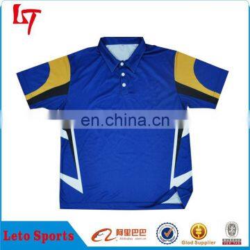 blue latest design classic blank polo T shirt wholesale with button