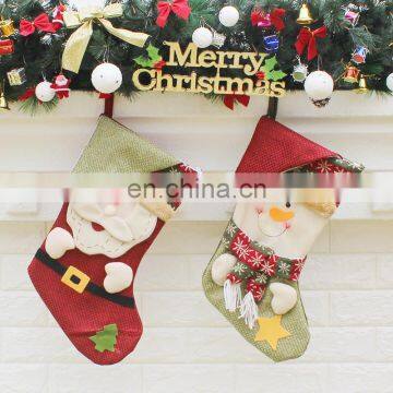 Party Decoration Supplies Red Santa Claus Snowman Christmas Stocking