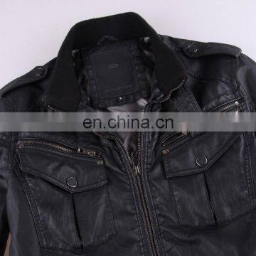 Fashion Diamond Quilted Mens Spring Handsome Biker Leather Jacket photo-5