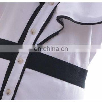 New Arrived One Shoulder off Cute Dress White Cotton Butterfly Sleeve Fit and Flare Mini Solid Dress photo-5