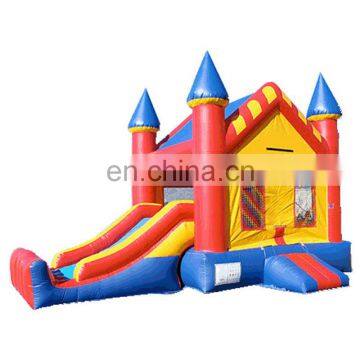 Paypal Accepted 0.55mm pvc tarpaulin inflatable bouncy castle with water slide