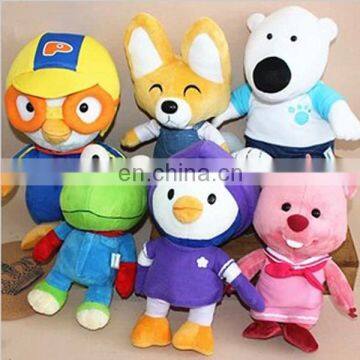 HI CE Soft stuffed 30cm pororo plush toys movie character plush toys