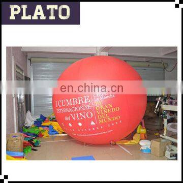 Large sphere helium balloon for sale/3m red advertising inflatable helium ball for promotion