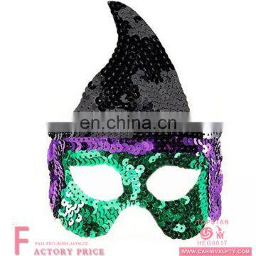 Fashion Halloween Adult Wicked Witch sequin Masks Scary Halloween Party Fancy Dress