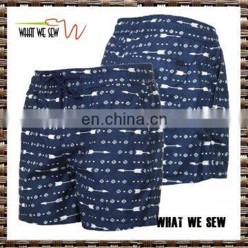 dark blue white print soft cotton polyester mens gym yoga shorts best seller