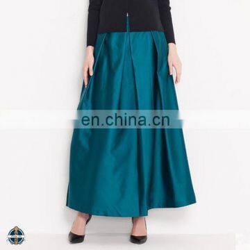 T-SK511 100% Polyester Satin High Waist Casual Long Skirts Women