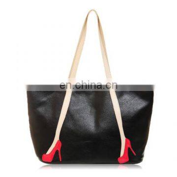 Stylish Pumps Print and Rivets Design Women's Shoulder Bag photo-2