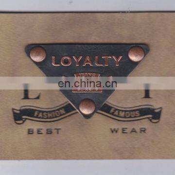 simple fashion custom leather label for sale