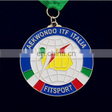 2017 custom products coloring logo silver odm medal