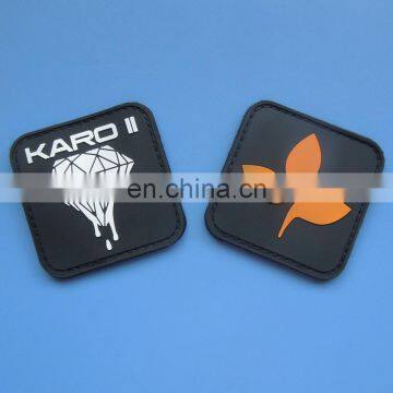 customized soft pvc patch embossed company brand garment pvc patches