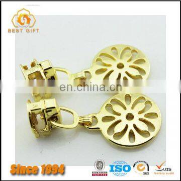 Guangdong Factory Wholesale Custom Garment Accessories Jacket Gold Metal Flower Zippers photo-2