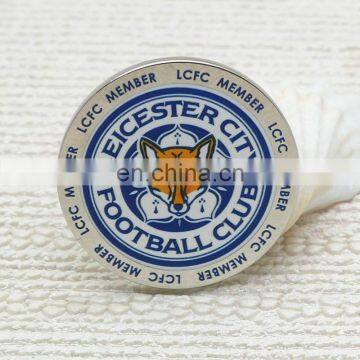 Custom hard enamel UK Leicester city football club lapel pin badge for souvenir