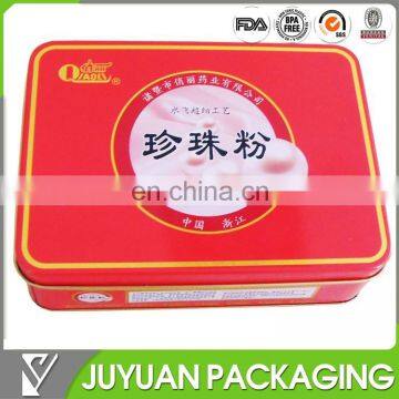 Fancy printed empty gift packaging metal box with colourful printing