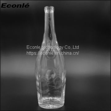 wholesale glass bottle 750ml for clear glass whisky/alcohol