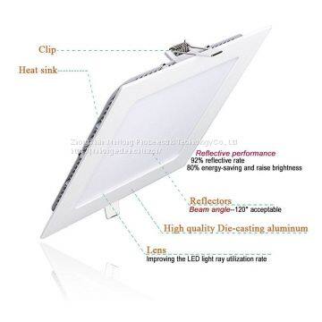 Flat Recessed LED Panel Light Alumium Frame Led Panel Light SMD 5630 2835 Ceiling Mount photo-2