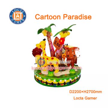 Zhongshan amusement funfair rides Mini Carousel merry go round Cartoon Paradise cute