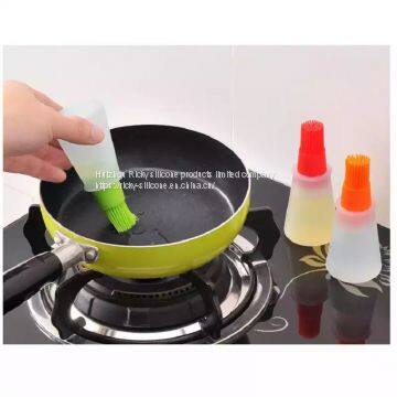 Kitchen Tools Silicone Rubber Oil Dispenser Bottle Brush Basting Flapjack BBQ Barbecue Cooking Baking Pancake Bar Grill Brush