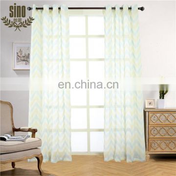 Wholesale OEM Yarn Dyed Cheap Voile sheer window Curtain