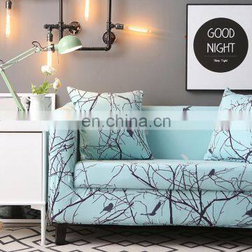 High Stretch Digital Print Spandex Loveseat Sofa Cover photo-3