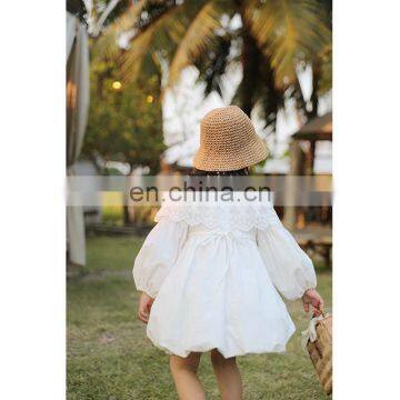 6751/Solid China Manufacturer Sweet Fashionable Dress for Baby Girl Princess Elegant Girls Clothing