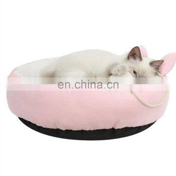 Cat Bed Round Pet Bed for Cats, Kittens, Puppies and Small Dogs Washable Pet Bed With Waterproof Bottom photo-2