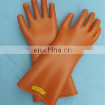 25kv Natural Rubber Orange Color Dielectric Safety Gloves photo-2