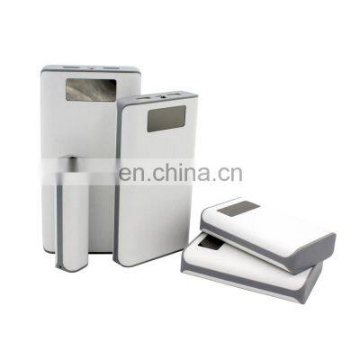 Cheap Fast Charging Two Ports Plastic Powerbank Oem Laser Printing Logo Battery Charger Gift External Charge