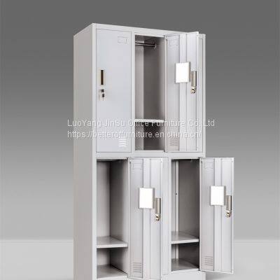 Six Door Steel Locker Storage Cabinet Gray Color H1850XW900XD450MM Wardrobe Cabinet photo-5