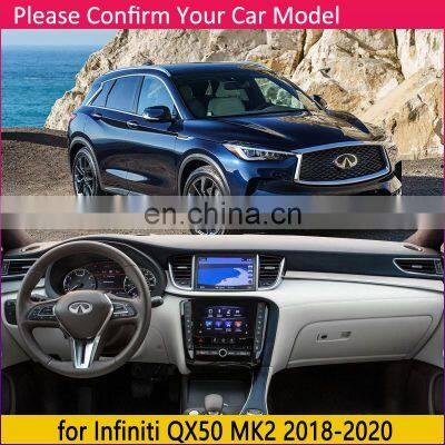 for Infiniti QX50 2018 2019 2020 II MK2 Anti-Slip Mat Dashboard Cover Pad Sunshade Dashmat Carpet Anti-UV Dash Accessories Rug