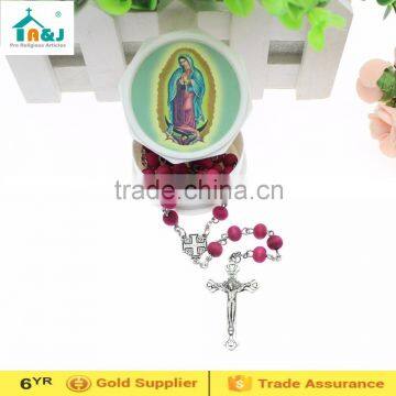 Jerusalem scented rosary with case