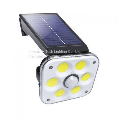 54/138 LEDs Outdoor Solar Wall Lamp Powered Sunlight 3 Heads Remote Control Waterproof LED Lamp For Garden Courtyard Street Lamp photo-5