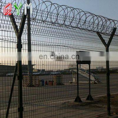 Barbed Wire Airport Fence Panels Prison Security Fence