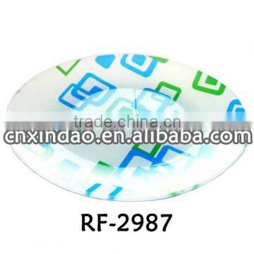 Hot Sale Beautiful Personalized Wholesale Glass Salad Plate with Round Shape Made in China