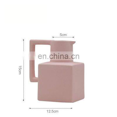 Modern geometric creative simple ceramic vase home decoration