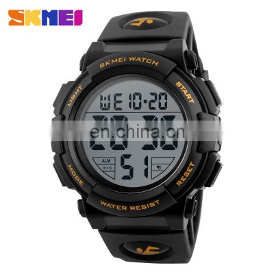 SKMEI 1258 Men Digital Watches Outdoor Sports 50M Waterproof Chronograph Big Dial Digital Wristwatches