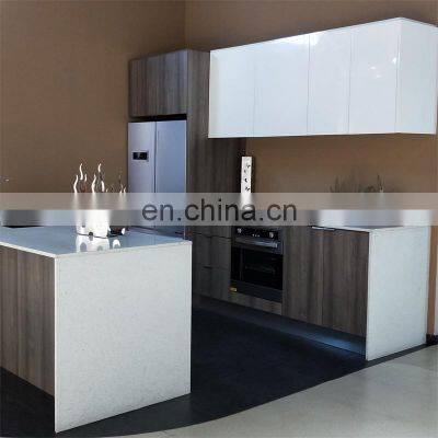 2020 Latest Wholesale Matt Black Lacquer Design Kitchen or PVC Finish Modern Kitchen Cabinet