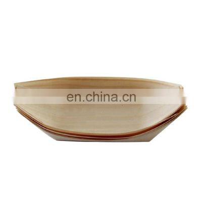 Sushi Plate Popular OEM Accept Boat Shaped Pine Wood Sushi Tools Wooden Plain Color or as Your Color 5 Days Sustainable,stocked