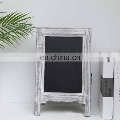 A-frame Chalkboard Menu 2-Sided Torched Wood A-Frame Chalkboard Sign Sidewalk Cafe Menu Sandwich Board photo-4