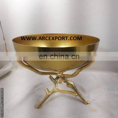 gold plated wedding bowl for flower