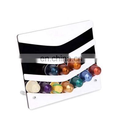 Acrylic White Desktop Coffee Capsule Holder Coffee Pod Holder Coffee Organizer for Kitchen