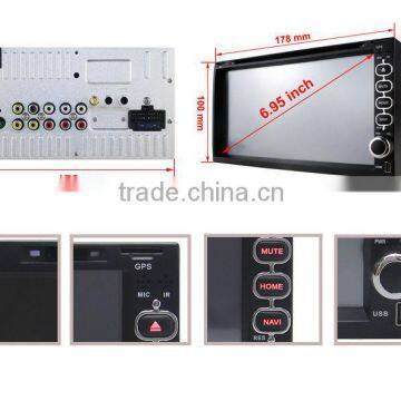 6.95"Digital Touch Screen Car Double Din GPS WINCE6.0Bluetooth Car Kit Steering Wheel Control Car Radio DVD GPS USB/SD,AUX,1080P photo-4