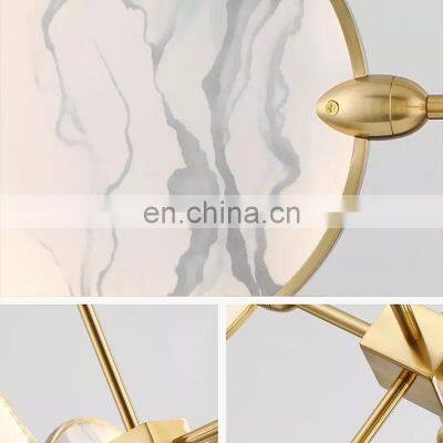 Metal Decoration Modern Chandelier Geometric Pendant Iron Suspension Fixtures Ceiling Lamp