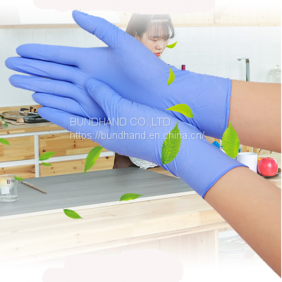 Violet Blue Disposable Nitrile Powder Free Medical Examination Gloves photo-2