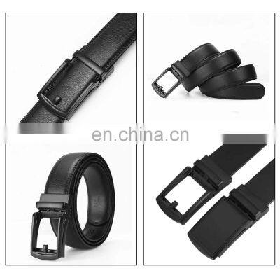 Men's Perfect Fit Zinc Alloy Leather Adjustable Click Ratchet Automatic Belt Buckle With Click Slide photo-4