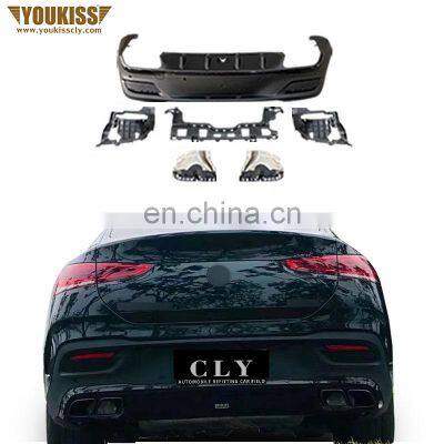 Genuine Bumper Diffuser For 2020+ Benz GLE Coupe W167 C167 Upgrade GLE63 Amg Rear Diffuser Exhaust Pipe Rear Lip Tips