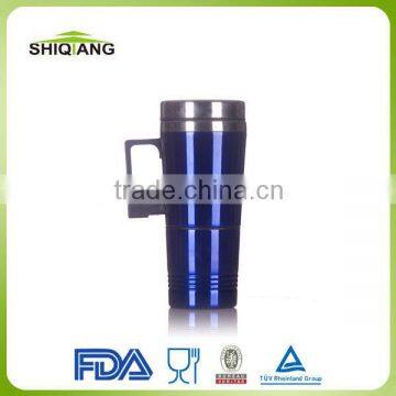 China manufacturers 450ml stainless electric heated mugs handle and lid